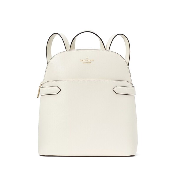 New Kate Spade Staci Saffiano Leather Dome Backpack Meringue - Picture 1 of 5